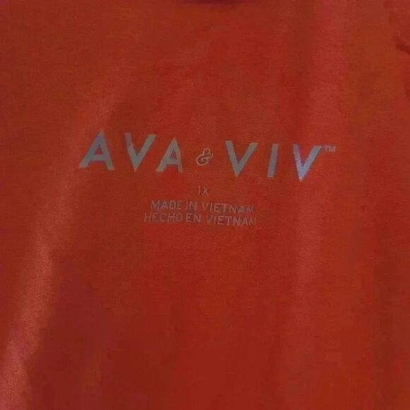 Ava & Viv Women's Orange Rayon/Spandex Knit Wrap Skirt- NEW - Picture 10 of 13